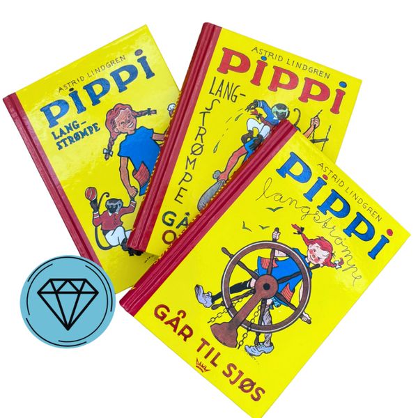 Tre sm&aring; b&oslash;ker om Pippi Langstr&oslash;mpe